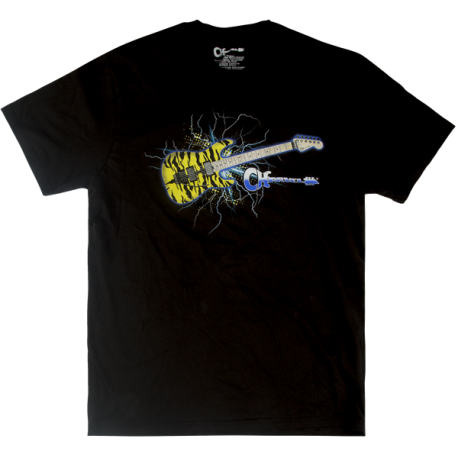 CHARVEL Charvel® Satchel Yellow Bengal Guitar Graphic T-Shirt, Black, XL