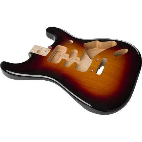 FENDER Deluxe Series Stratocaster® HSH, Alder Body, 2-Point Bridge Mount, 3-Color Sunburst
