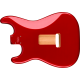 FENDER Deluxe Series Stratocaster® HSH Alder Body 2 Point Bridge Mount, Candy Apple Red