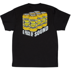 CHARVEL Charvel® 6 Pack of Sound T-Shirt, Black, S