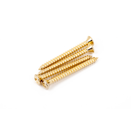 FENDER Neck Mounting Screws, Gold, (4)