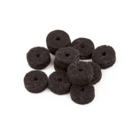 FENDER Black Strap Button Felt Washers (12)