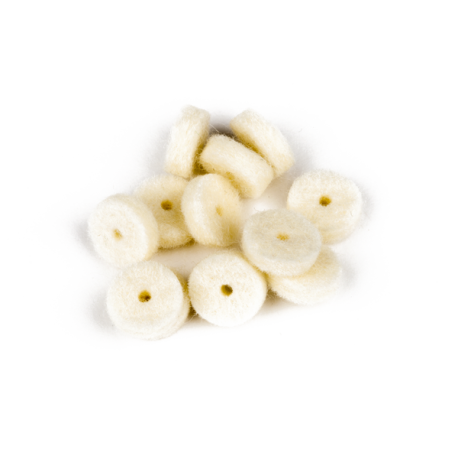 FENDER White Strap Button Felt Washers (12)