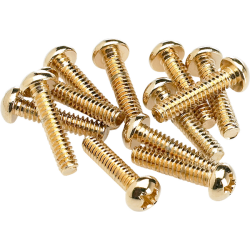 FENDER Pickup and Selector Switch Mounting Screws (12) (Gold)