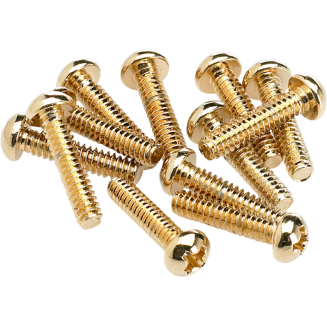 FENDER Pickup and Selector Switch Mounting Screws (12) (Gold)