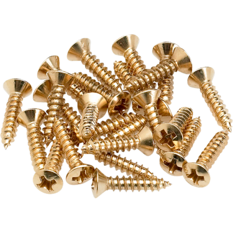 FENDER Pickguard/Control Plate Mounting Screws (24) (Gold)