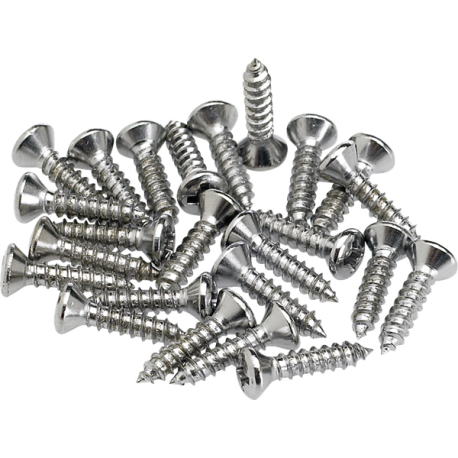 FENDER Pickguard/Control Plate Mounting Screws (24) (Chrome)