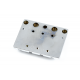 FENDER Fender® HiMass™ 4-String Bass Bridge Assembly With Brass Saddles, Chrome