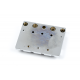 FENDER Fender® HiMass™ 4-String Bass Bridge Assembly With Zinc Saddles, Chrome