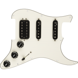 FENDER Pre-Wired Strat Pickguard, Shawbucker Bridge/Gen 4 Noiseless Neck/Middle HSS, Parchment 11 Hole PG