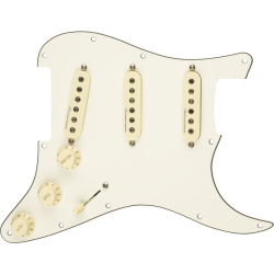 FENDER Pre-Wired Strat Pickguard, Hot Noiseless SSS, Parchment 11 Hole PG