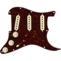 FENDER Pre-Wired Strat Pickguard, Hot Noiseless SSS, Tortoise Shell 11 Hole PG