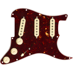 FENDER Pre-Wired Strat Pickguard, Original '57/'62 SSS, Tortoise Shell 11 Hole PG