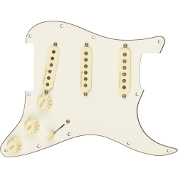 FENDER Pre-Wired Strat Pickguard, Vintage Noiseless SSS, Parchment 11 Hole PG