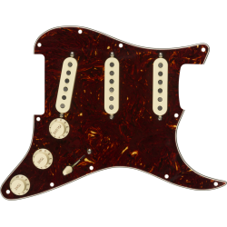 FENDER Pre-Wired Strat Pickguard, Tex-Mex SSS, Tortoise Shell 11 Hole PG