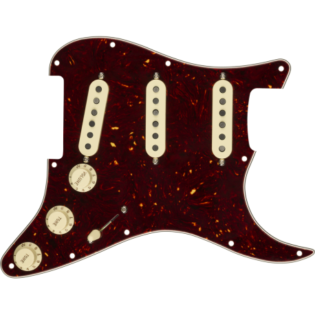 FENDER Pre-Wired Strat Pickguard, Custom Shop Custom '69 SSS, Tortoise Shell 11 Hole PG