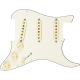 FENDER Pre-Wired Strat Pickguard, Custom Shop Fat 50's SSS, Parchment 11 Hole PG