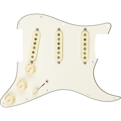 FENDER Pre-Wired Strat Pickguard, Custom Shop Fat 50's SSS, Parchment 11 Hole PG