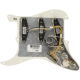 FENDER Pre-Wired Strat Pickguard, Custom Shop Fat 50's SSS, Parchment 11 Hole PG