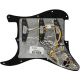 FENDER Pre-Wired Strat Pickguard, Custom Shop Fat 50's SSS, Black 11 Hole PG