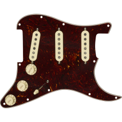FENDER Pre-Wired Strat® Pickguard, Custom Shop Fat 50's SSS, Tortoise Shell 11 Hole PG