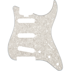 FENDER Elite Strat® Pickguard SSS White Moto 4-Ply