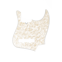 FENDER Pickguard, Jazz Bass®, White Pearloid, 10-Hole Mount, 4-Ply