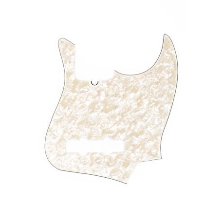 FENDER Pickguard, Jazz Bass®, White Pearloid, 10-Hole Mount, 4-Ply