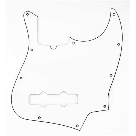 FENDER Pickguard, Jazz Bass®, 10-Hole Mount (with Truss Rod Notch), W/B/W, 3-Ply