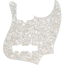 FENDER Pickguard, Jazz Bass®, 10-Hole Mount, Aged White Pearl, 4-Ply