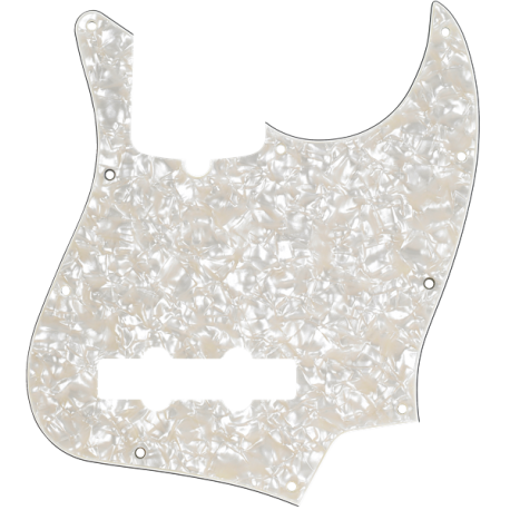FENDER Pickguard, Jazz Bass®, 10-Hole Mount, Aged White Pearl, 4-Ply