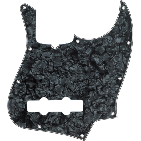 FENDER Pickguard, Jazz Bass®, 10-Hole Mount, Black Pearl, 4-Ply