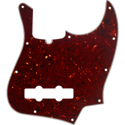 FENDER Pickguard, Jazz Bass®, 10-Hole Mount (with Truss Rod Notch), Tortoise Shell, 4-Ply