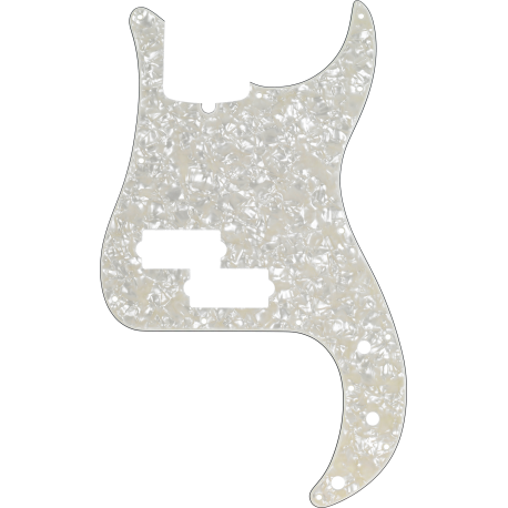 FENDER Pickguard, Precision Bass® 13-Hole Mount with Truss Rod Notch, White Pearl, 4-Ply