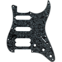 FENDER Pickguard, Stratocaster® H/S/S, 11-Hole Mount (No Holes Drilled For HB Pickup Mount), Black Pearl, 4-Ply
