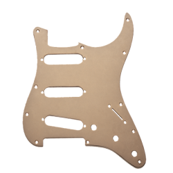 FENDER Pickguard, Stratocaster® S/S/S, 11-Hole Mount, Gold Anodized Aluminum, 1-Ply