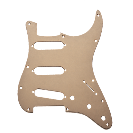 FENDER Pickguard, Stratocaster® S/S/S, 11-Hole Mount, Gold Anodized Aluminum, 1-Ply