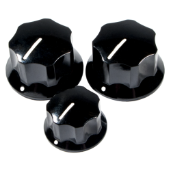 FENDER Pure Vintage '60s Jazz Bass® Knobs, (3), Black