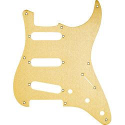 FENDER Pickguard, Stratocaster® S/S/S, 8-Hole Mount, Gold Anodized Aluminum, 1-Ply