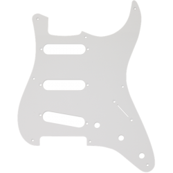 FENDER Pickguard, Stratocaster® S/S/S, 8-Hole Mount, White, 1-Ply