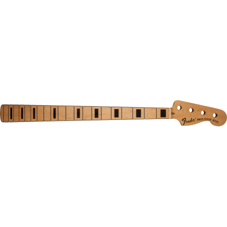 FENDER Classic Series 70's Precision Bass® Neck, 20 Medium Jumbo Frets, Block Inlay, Maple