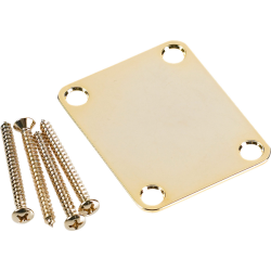 FENDER 4-Bolt Vintage Neck Plate "Plain" (No Serial Number or Logo) (Gold)