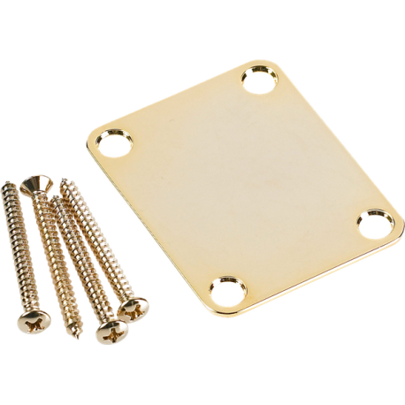 FENDER 4-Bolt Vintage Neck Plate "Plain" (No Serial Number or Logo) (Gold)