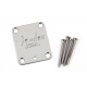 FENDER 4-Bolt American Series Guitar Neck Plate with "Fender® Corona" Stamp (Chrome)