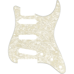 FENDER Pickguard, Stratocaster® S/S/S, 11-Hole Mount, Aged White Pearl, 4-Ply
