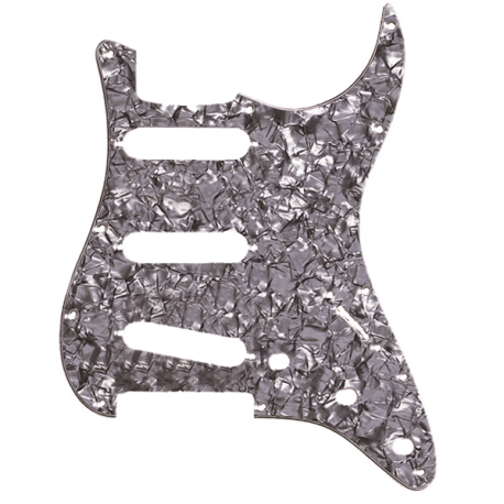 FENDER Pickguard, Stratocaster® S/S/S, 11-Hole Mount, Black Pearl, 4-Ply