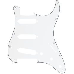 FENDER Pickguard, Stratocaster® S/S/S, 11-Hole Mount, W/B/W, 3-Ply