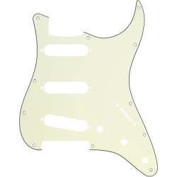 FENDER Pickguard, Stratocaster® S/S/S, 11-Hole Mount, Mint Green MG/B/MG 3-Ply