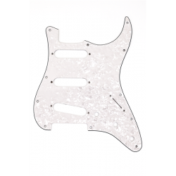 FENDER Pickguard, Stratocaster® S/S/S, 11-Hole Mount, White Pearl, 4-Ply