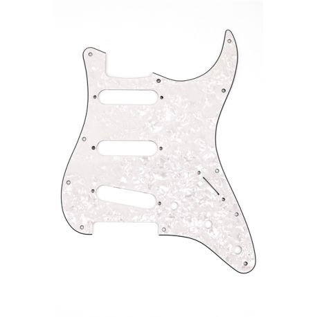 FENDER Pickguard, Stratocaster® S/S/S, 11-Hole Mount, White Pearl, 4-Ply